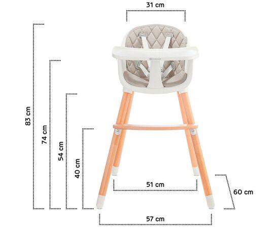 Стілець для годування Kinderkraft Sienna Gray (5902533915125), зображення 11 Стілець для годування Kinderkraft Sienna Gray (5902533915125), зображення 11