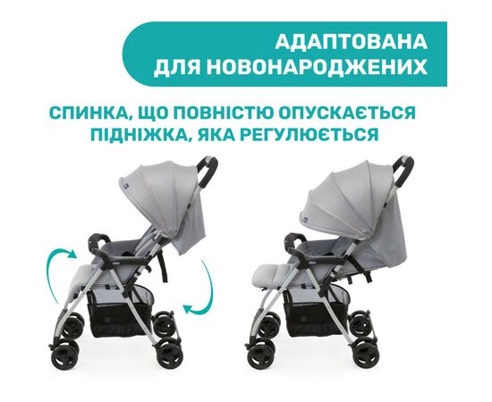 Коляска Chicco Ohlala 3 Stroller серая (79733.72), изображение 3 Коляска Chicco Ohlala 3 Stroller серая (79733.72), изображение 3
