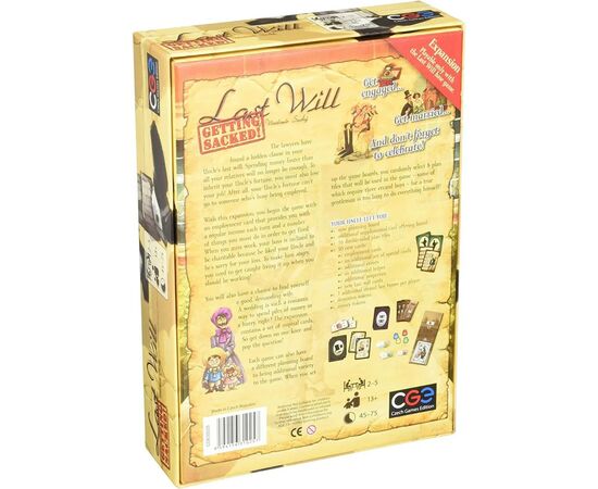 Настольная игра Czech Games Edition Last Will: Getting Sacked! (CGE00025), изображение 2 Настольная игра Czech Games Edition Last Will: Getting Sacked! (CGE00025), изображение 2