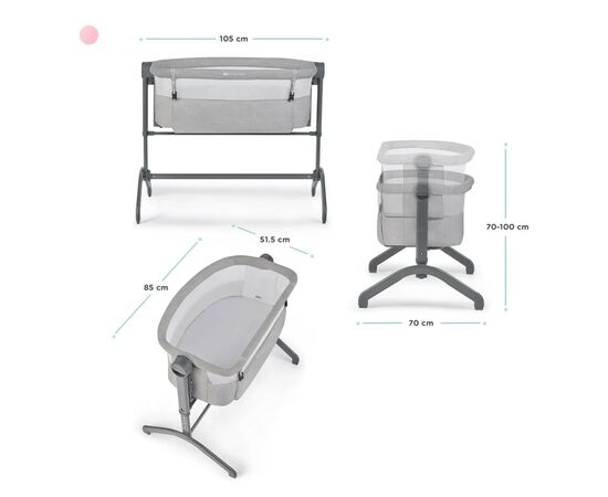 Ліжечко Kinderkraft приставна люлька Bea Grey (5902533917822), зображення 11 Ліжечко Kinderkraft приставна люлька Bea Grey (5902533917822), зображення 11