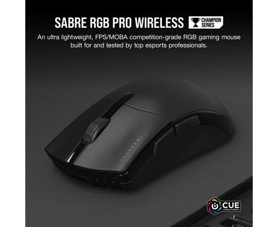Мишка Corsair Sabre RGB Pro Champion Wireless Black (CH-9313211-EU), зображення 10 Мишка Corsair Sabre RGB Pro Champion Wireless Black (CH-9313211-EU), зображення 10