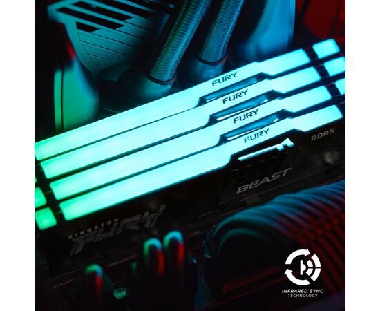 Модуль пам'яті для комп'ютера DDR5 32GB 5200 MHz Beast RGB EXPO Kingston Fury (ex.HyperX) (KF552C36BBEA-32), зображення 8 Модуль пам'яті для комп'ютера DDR5 32GB 5200 MHz Beast RGB EXPO Kingston Fury (ex.HyperX) (KF552C36BBEA-32), зображення 8