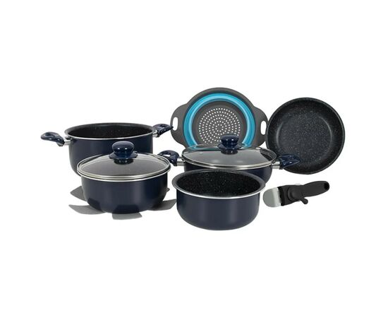 Набір посуду Gimex Cookware Set induction 9 предметів Dark Blue (6977225)