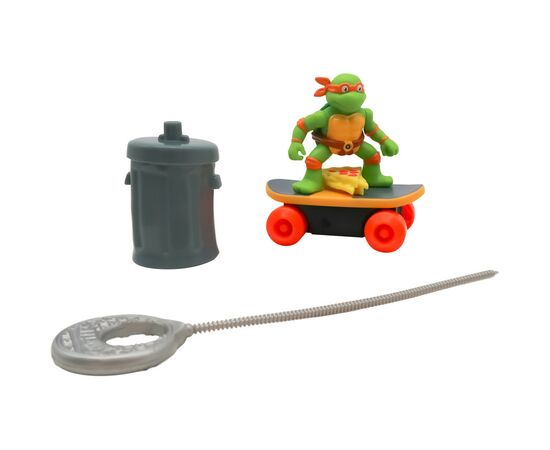 Игровой набор Funrise TMNT Черепашки-ниндзя классические Скейтбордист с лаунчером Микеланджело (71041), изображение 11 Игровой набор Funrise TMNT Черепашки-ниндзя классические Скейтбордист с лаунчером Микеланджело (71041), изображение 11