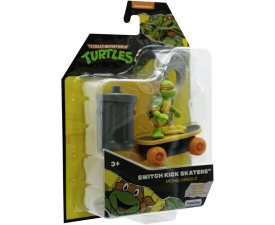 Игровой набор Funrise TMNT Черепашки-ниндзя классические Скейтбордист с лаунчером Микеланджело (71041), изображение 2 Игровой набор Funrise TMNT Черепашки-ниндзя классические Скейтбордист с лаунчером Микеланджело (71041), изображение 2