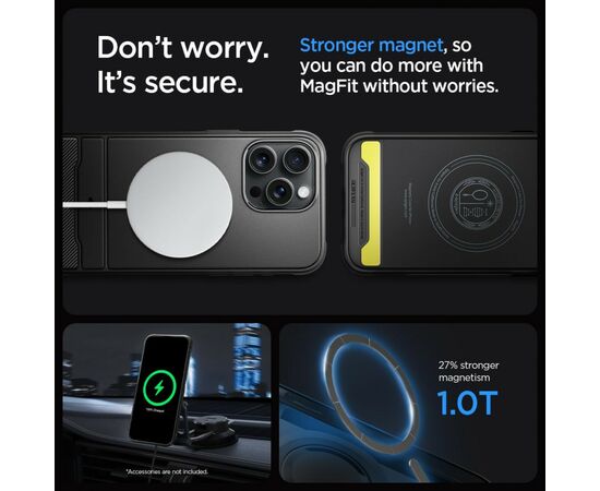 Чехол для мобильного телефона Spigen Apple iPhone 15 Pro Max Rugged Armor MagFit Matte Black (ACS06561), изображение 9 Чехол для мобильного телефона Spigen Apple iPhone 15 Pro Max Rugged Armor MagFit Matte Black (ACS06561), изображение 9