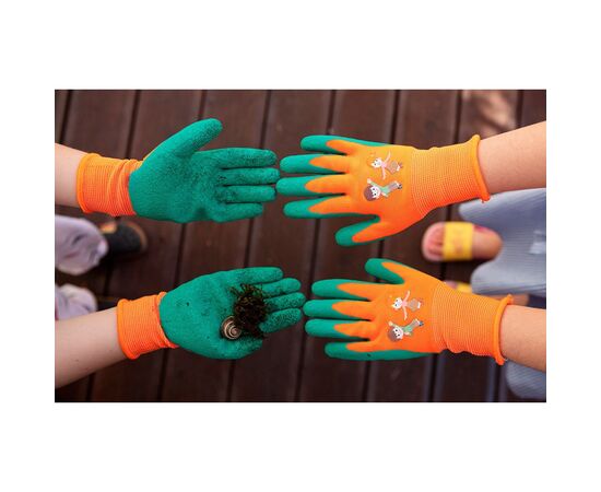 Защитные перчатки Neo Tools детские латекс, полиэстер, дышащая верхняя часть, р.3, оранжевый (97-644-3), изображение 8 Защитные перчатки Neo Tools детские латекс, полиэстер, дышащая верхняя часть, р.3, оранжевый (97-644-3), изображение 8