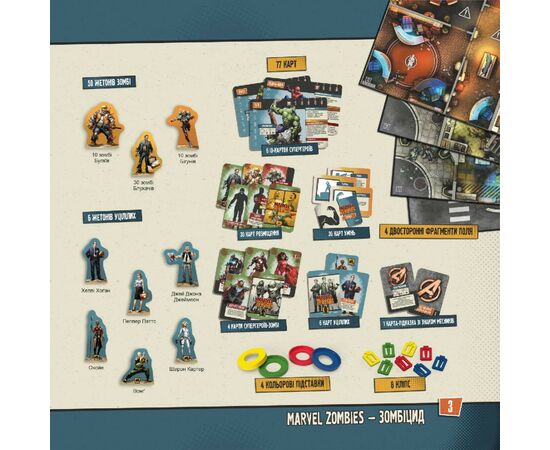 Настольная игра Rozum Marvel Zombies: Сопротивление Супергероев (R009UA), изображение 9 Настольная игра Rozum Marvel Zombies: Сопротивление Супергероев (R009UA), изображение 9