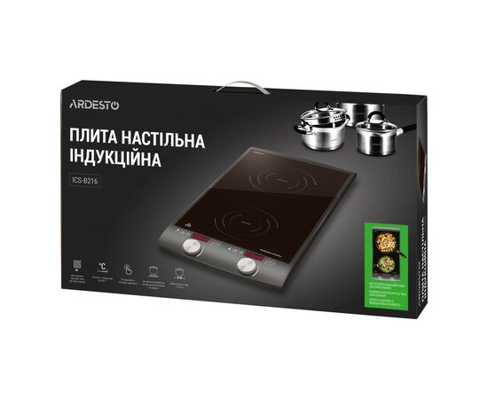 Настольная плита Ardesto ICS-B216, изображение 8 Настольная плита Ardesto ICS-B216, изображение 8