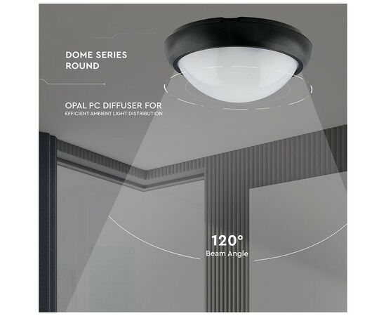 Светильник V-TAC LED8W, SKU-1260, 230V, 4000К, IP54 (3800157611824), изображение 8 Светильник V-TAC LED8W, SKU-1260, 230V, 4000К, IP54 (3800157611824), изображение 8