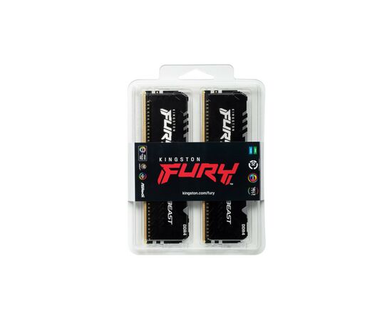Модуль памяти для компьютера DDR4 64GB (2x32GB) 3600 MHz Fury Beast RGB Kingston Fury (ex.HyperX) (KF436C18BBAK2/64), изображение 5 Модуль памяти для компьютера DDR4 64GB (2x32GB) 3600 MHz Fury Beast RGB Kingston Fury (ex.HyperX) (KF436C18BBAK2/64), изображение 5