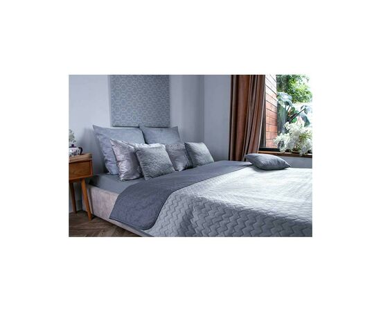 Покрывало Руно двухстороннее VeLour Серое 180 х 220 см (340.55_Grey), изображение 3 Покрывало Руно двухстороннее VeLour Серое 180 х 220 см (340.55_Grey), изображение 3