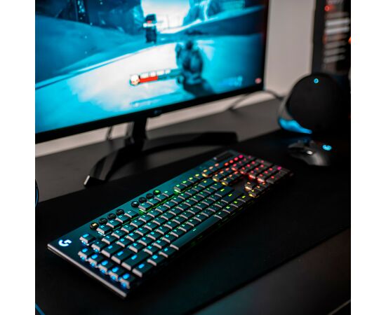 Клавиатура Logitech G915 Lightspeed RGB Wireless GL Tactile UA Black (920-008910), изображение 12 Клавиатура Logitech G915 Lightspeed RGB Wireless GL Tactile UA Black (920-008910), изображение 12