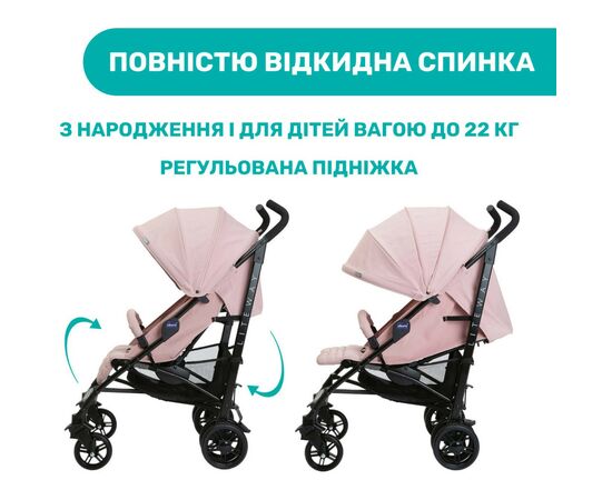 Коляска Chicco Liteway 4 Розовая (79892.20), изображение 6 Коляска Chicco Liteway 4 Розовая (79892.20), изображение 6