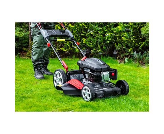 Газонокосилка Graphite бензиновая 2.2кВт (3л.с.), 46см, 55л, мульчирование, 25-65мм, 31кг (52G671), изображение 3 Газонокосилка Graphite бензиновая 2.2кВт (3л.с.), 46см, 55л, мульчирование, 25-65мм, 31кг (52G671), изображение 3