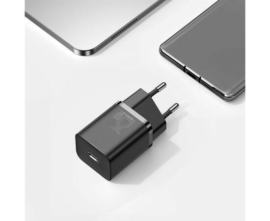 Зарядное устройство Baseus 1xUSB 25W (USB-C) + Cable Type-C black (TZCCSUP-L01), изображение 11 Зарядное устройство Baseus 1xUSB 25W (USB-C) + Cable Type-C black (TZCCSUP-L01), изображение 11