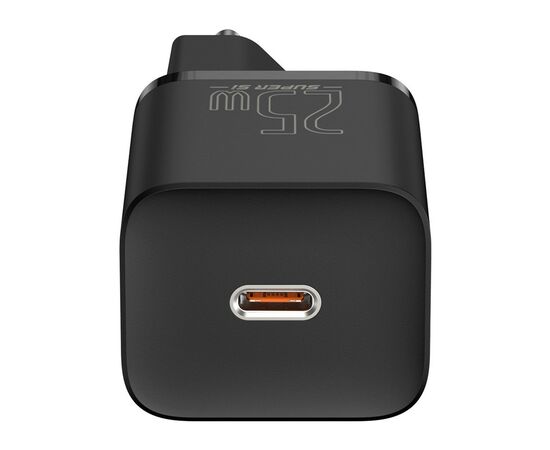 Зарядное устройство Baseus 1xUSB 25W (USB-C) + Cable Type-C black (TZCCSUP-L01), изображение 4 Зарядное устройство Baseus 1xUSB 25W (USB-C) + Cable Type-C black (TZCCSUP-L01), изображение 4