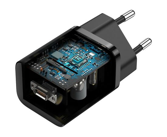 Зарядное устройство Baseus 1xUSB 25W (USB-C) + Cable Type-C black (TZCCSUP-L01), изображение 6 Зарядное устройство Baseus 1xUSB 25W (USB-C) + Cable Type-C black (TZCCSUP-L01), изображение 6