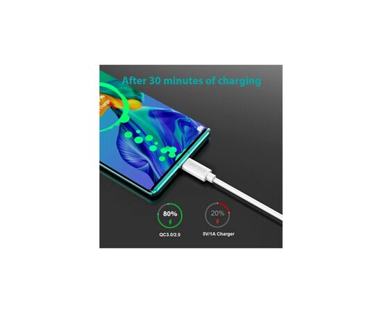 Дата кабель USB 2.0 AM to Type-C 1.0m Choetech (AC0002-WH), изображение 8 Дата кабель USB 2.0 AM to Type-C 1.0m Choetech (AC0002-WH), изображение 8