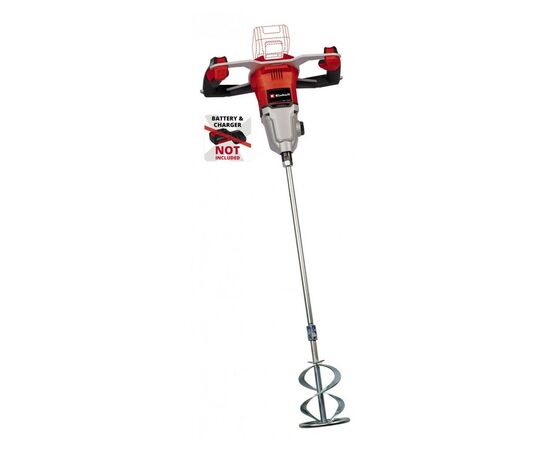 Миксер строительный Einhell TP-MX 18-2 Li BL - Solo, PXC, 18В, 450/720об/мин, М14, 60Нм (без АКБ и ЗУ) (4258770), изображение 2 Миксер строительный Einhell TP-MX 18-2 Li BL - Solo, PXC, 18В, 450/720об/мин, М14, 60Нм (без АКБ и ЗУ) (4258770), изображение 2