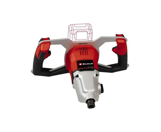 Миксер строительный Einhell TP-MX 18-2 Li BL - Solo, PXC, 18В, 450/720об/мин, М14, 60Нм (без АКБ и ЗУ) (4258770), изображение 4 Миксер строительный Einhell TP-MX 18-2 Li BL - Solo, PXC, 18В, 450/720об/мин, М14, 60Нм (без АКБ и ЗУ) (4258770), изображение 4