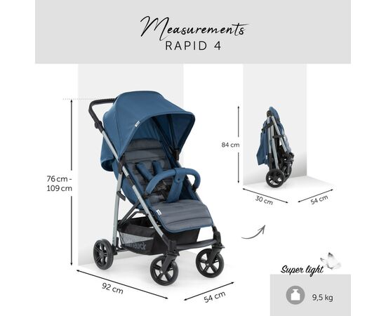 Коляска Hauck Rapid 4 denim/grey (14841-9), изображение 2 Коляска Hauck Rapid 4 denim/grey (14841-9), изображение 2