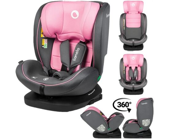 Автокресло Lionelo Bastiaan i-Size Pink Baby, розовое (LO-BASTIAAN I-SIZE PINK BABY), изображение 2 Автокресло Lionelo Bastiaan i-Size Pink Baby, розовое (LO-BASTIAAN I-SIZE PINK BABY), изображение 2