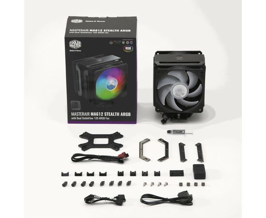 Кулер для процессора CoolerMaster MasterAir MA612 Stealth ARGB (MAP-T6PS-218PA-R1), изображение 12 Кулер для процессора CoolerMaster MasterAir MA612 Stealth ARGB (MAP-T6PS-218PA-R1), изображение 12