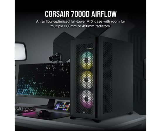 Корпус Corsair 7000D AIRFLOW Black (CC-9011218-WW), изображение 11 Корпус Corsair 7000D AIRFLOW Black (CC-9011218-WW), изображение 11