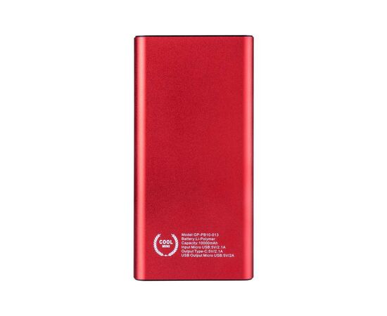 Батарея универсальная Gelius Pro Edge GP-PB10-013 10000mAh Red (00000078418), изображение 11 Батарея универсальная Gelius Pro Edge GP-PB10-013 10000mAh Red (00000078418), изображение 11
