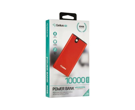 Батарея универсальная Gelius Pro Edge GP-PB10-013 10000mAh Red (00000078418), изображение 6 Батарея универсальная Gelius Pro Edge GP-PB10-013 10000mAh Red (00000078418), изображение 6