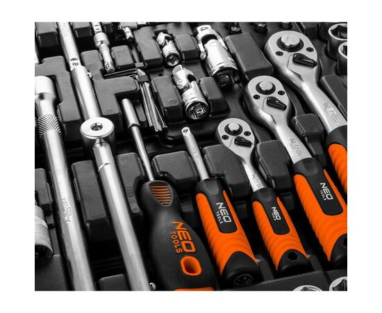 Набор инструментов Neo Tools 1/2", 3/8", 1/4", 216 шт. (10-216), изображение 4 Набор инструментов Neo Tools 1/2", 3/8", 1/4", 216 шт. (10-216), изображение 4