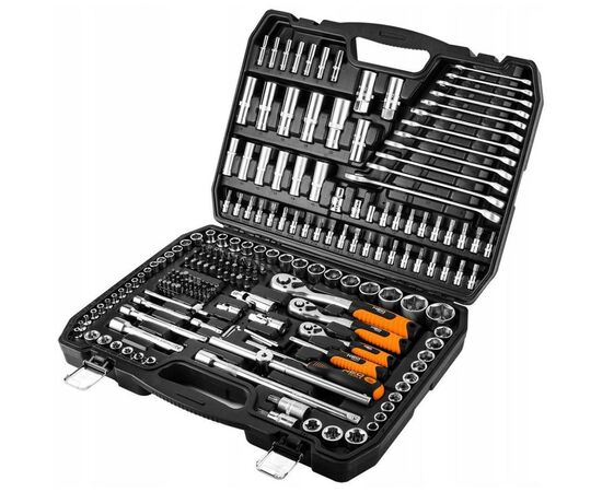 Набор инструментов Neo Tools 1/2", 3/8", 1/4", 216 шт. (10-216)