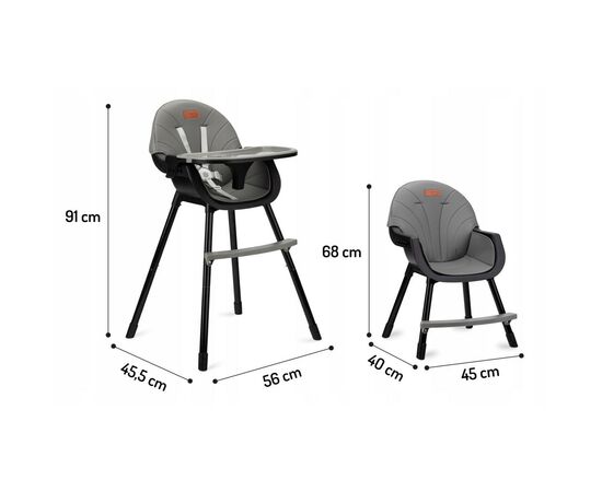 Стілець для годування MoMi Flovi black (KRKA00018), зображення 11