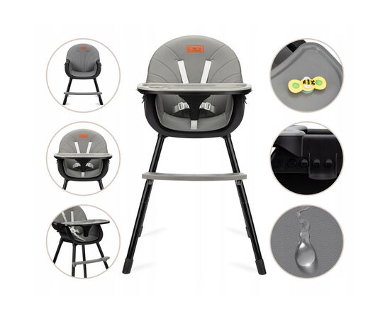 Стілець для годування MoMi Flovi black (KRKA00018), зображення 6