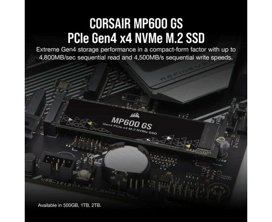 Накопитель SSD M.2 2280 500GB MP600GS Corsair (CSSD-F0500GBMP600GS), изображение 8 Накопитель SSD M.2 2280 500GB MP600GS Corsair (CSSD-F0500GBMP600GS), изображение 8