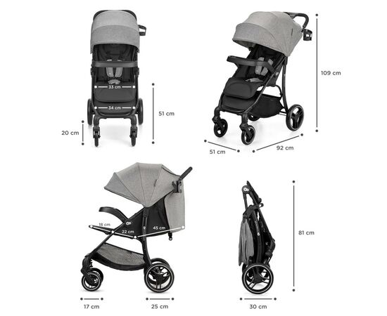Коляска Kinderkraft Trig 2 TR Grey (KSTRIG2TGRY0000) (5902533921225), изображение 12 Коляска Kinderkraft Trig 2 TR Grey (KSTRIG2TGRY0000) (5902533921225), изображение 12