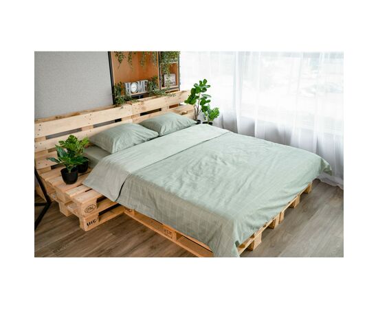 Постельное белье Ardesto Gloria сатин зеленый полуторный 160х220 (ART1622LG), изображение 3 Постельное белье Ardesto Gloria сатин зеленый полуторный 160х220 (ART1622LG), изображение 3