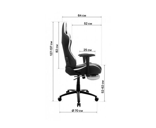 Крісло ігрове GT Racer X-2534-F Black (X-2534-F Fabric Black), зображення 12 Крісло ігрове GT Racer X-2534-F Black (X-2534-F Fabric Black), зображення 12