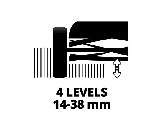 Газонокосилка Einhell GE-HM 18/38 Li-Solo, 18В, PXC, 38 см, 45 л, 14-38 мм, 10.5 кг (без АКБ и ЗУ) (3414200), изображение 12 Газонокосилка Einhell GE-HM 18/38 Li-Solo, 18В, PXC, 38 см, 45 л, 14-38 мм, 10.5 кг (без АКБ и ЗУ) (3414200), изображение 12