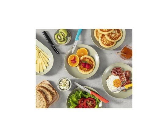Кухонный нож Tefal ColorFood зубчастий 10 см Помаранчевий (K2730304), изображение 5 Кухонный нож Tefal ColorFood зубчастий 10 см Помаранчевий (K2730304), изображение 5