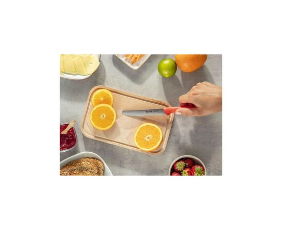 Кухонный нож Tefal ColorFood зубчастий 10 см Помаранчевий (K2730304), изображение 8 Кухонный нож Tefal ColorFood зубчастий 10 см Помаранчевий (K2730304), изображение 8