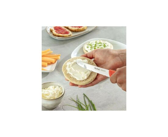 Кухонный нож Tefal ColorFood зубчастий 10 см Помаранчевий (K2730304), изображение 9 Кухонный нож Tefal ColorFood зубчастий 10 см Помаранчевий (K2730304), изображение 9