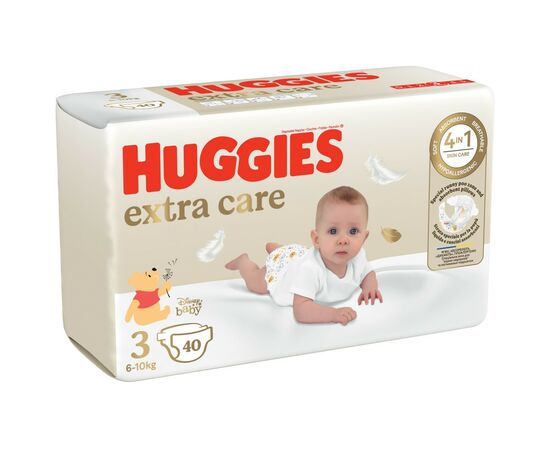 Подгузники Huggies Extra Care Size 3 (6-10 кг) 40 шт (5029053574400), изображение 2 Подгузники Huggies Extra Care Size 3 (6-10 кг) 40 шт (5029053574400), изображение 2