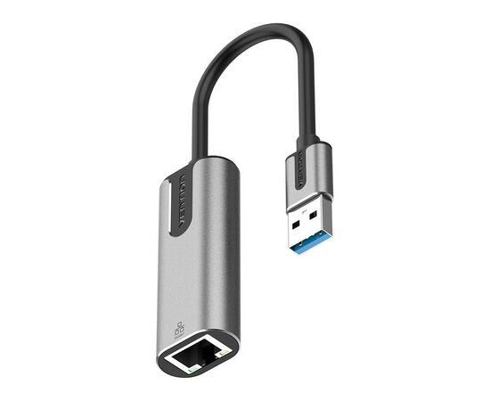 Переходник USB 3.0 to Ethernet RJ45 1000Mb Aluminum black Vention (CEWHB), изображение 3 Переходник USB 3.0 to Ethernet RJ45 1000Mb Aluminum black Vention (CEWHB), изображение 3