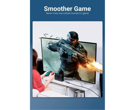 Переходник USB 3.0 to Ethernet RJ45 1000Mb Aluminum black Vention (CEWHB), изображение 7 Переходник USB 3.0 to Ethernet RJ45 1000Mb Aluminum black Vention (CEWHB), изображение 7