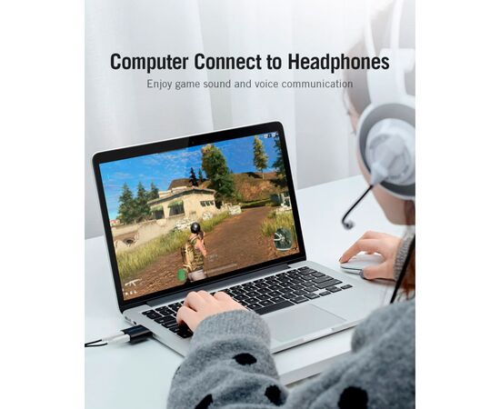 Звуковая плата Vention Audio USB 2х3,5mm jack Metal (VAB-S17-B), изображение 11 Звуковая плата Vention Audio USB 2х3,5mm jack Metal (VAB-S17-B), изображение 11