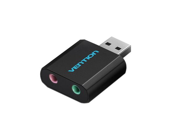 Звуковая плата Vention Audio USB 2х3,5mm jack Metal (VAB-S17-B)