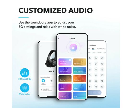 Наушники Anker SoundСore Q20i Black (A3004G11), изображение 11 Наушники Anker SoundСore Q20i Black (A3004G11), изображение 11