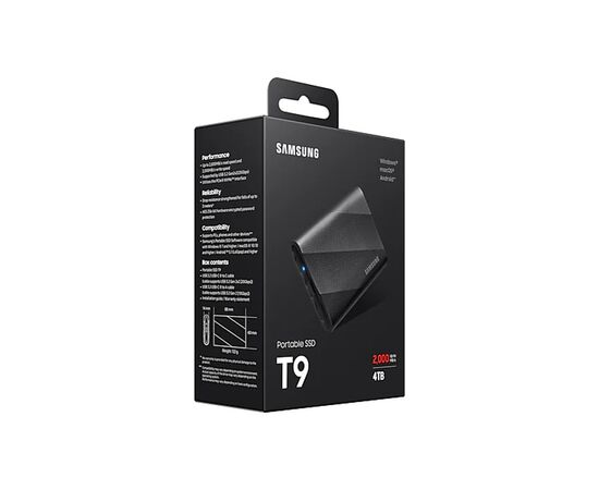 Накопитель SSD USB 3.2 4TB T9 Samsung (MU-PG4T0B/EU), изображение 10 Накопитель SSD USB 3.2 4TB T9 Samsung (MU-PG4T0B/EU), изображение 10